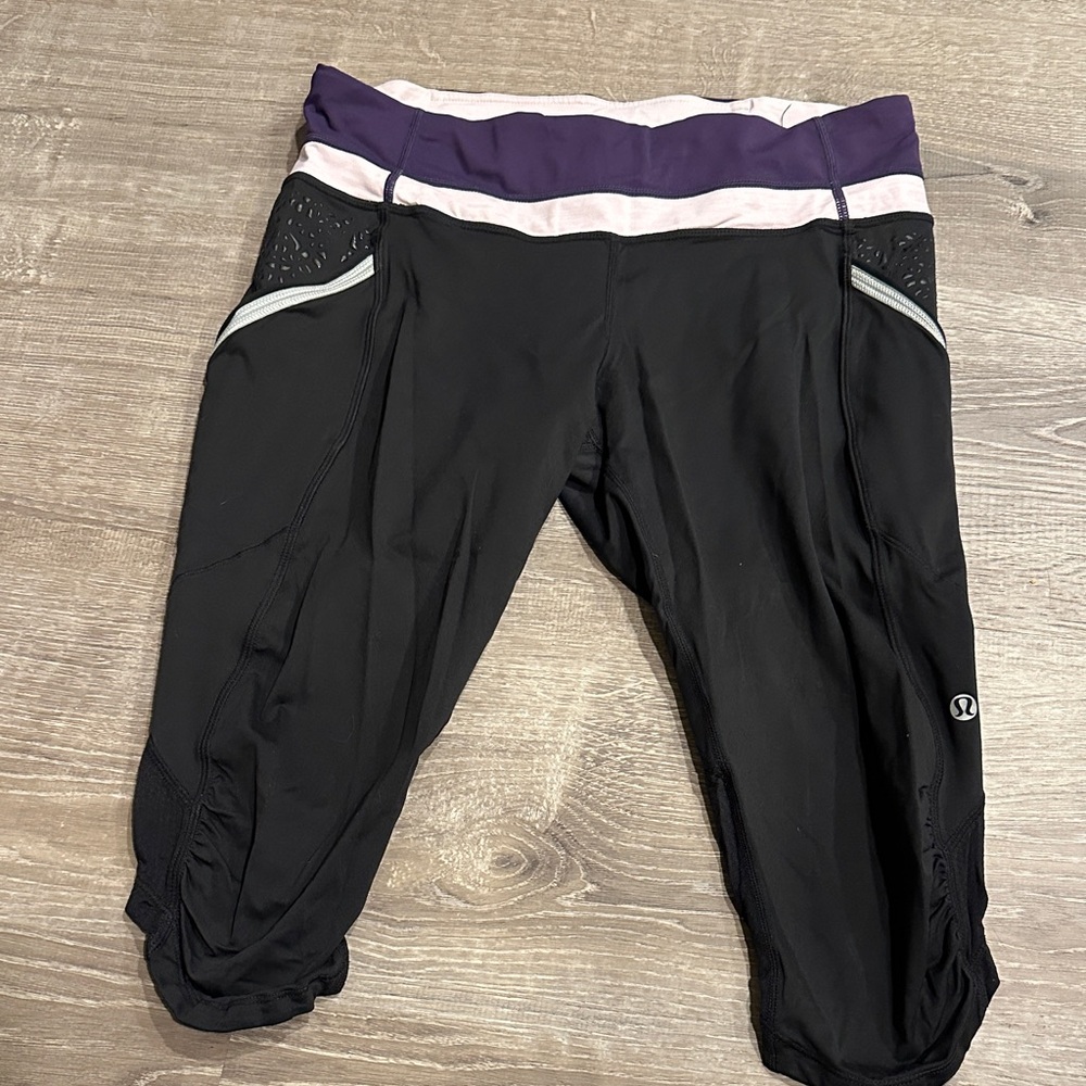 lululemon athletica Black and Purple Leggings